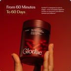 GutGlo™ 4-in-1 gut health supplement providing fast bloating relief in as little as 60 minutes and supporting long-term gut renewal over 60 days.